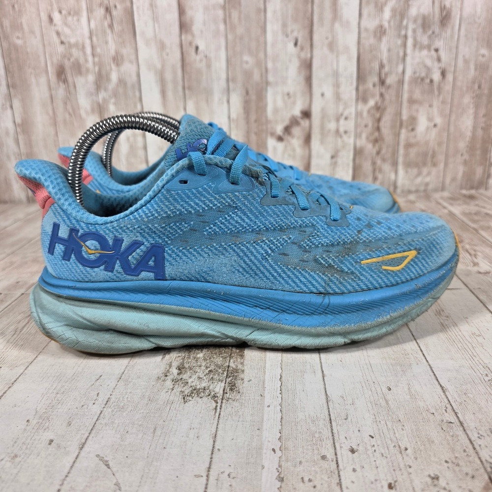 Hoka Clifton 9 Womens Running Shoes Size 9 Blue Pink Sky Copper 1127896 SDY